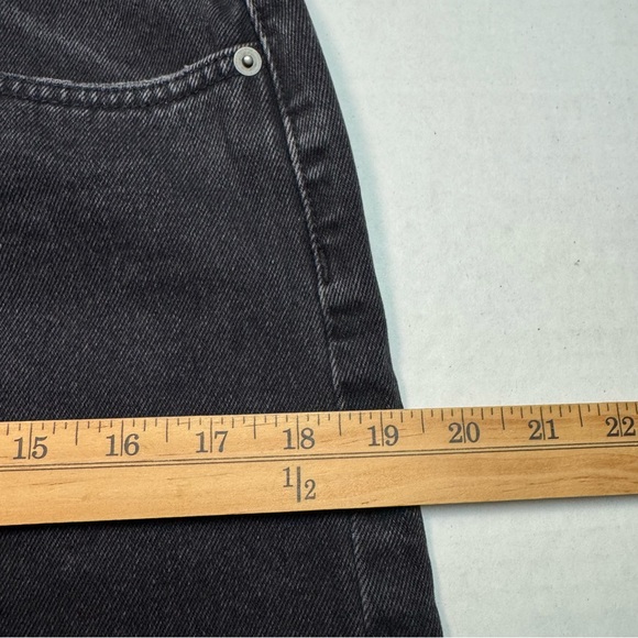 ASOS Raw Hem Denim Skirt in Washed Black Size: 8 (UK 12) - Picture 8 of 10